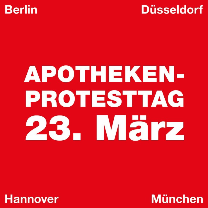 Apothekenteams protestieren am kommenden Montag bundesweit