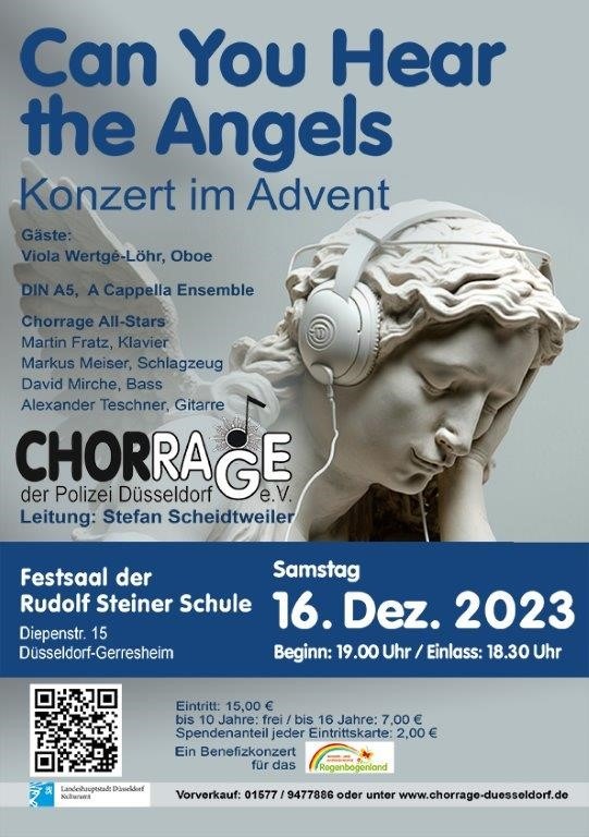 POL-D: Veranstaltungshinweis - Chorrage der Polizei Düsseldorf präsentiert "Konzert im Advent" - Plakat hängt an