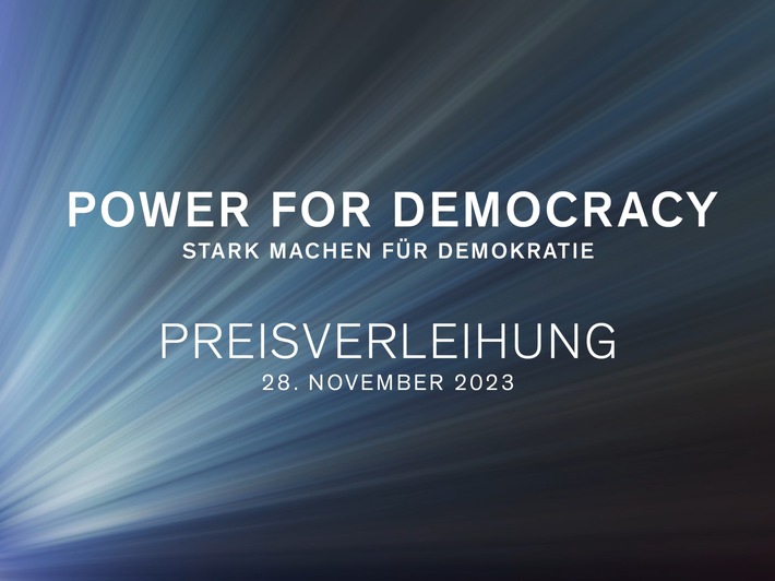 Vorstellung der Demokratiestudie &quot;Wie wir wirklich leben&quot; &amp; Awardverleihung &quot;Power for Democracy&quot; am 28. November in Berlin