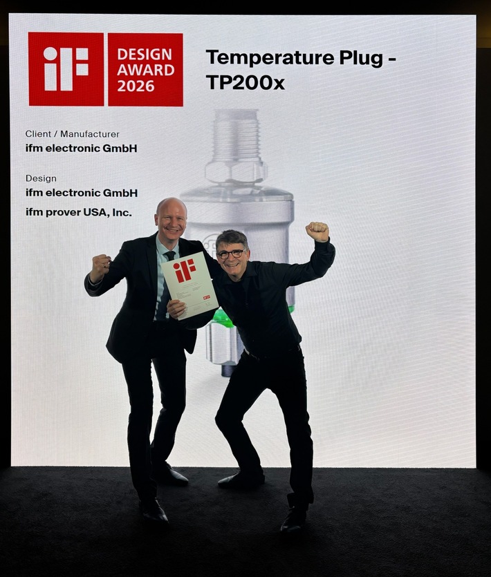 ifm beim iF Design Award erfolgreich; Pressemitteilung der ifm electronic gmbh