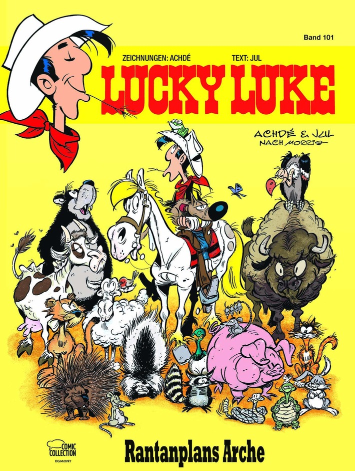 Wildwest-Legende Lucky Luke im Zeichen des Tierschutzes - Bildmaterial zum Download verfügbar
