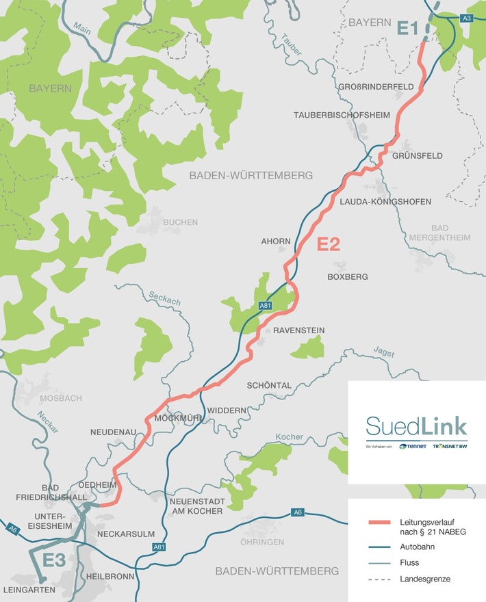 Presseinformation // SuedLink: Tiefbau-Arbeiten in Baden-Württemberg vergeben