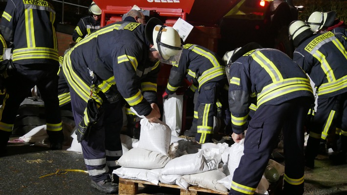 FW Celle: Hochwassereinsätze am Heiligabend in Cele