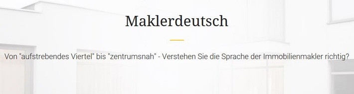 Makler-Deutsch für Anfänger: Fachchinesisch verständlich erklärt