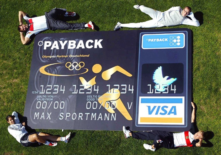 Deutsche Olympioniken erhalten eigene &quot;Olympia-Kreditkarte&quot; / Kombination aus PAYBACK Punktesammel- und Kreditkarte / Bei jedem Bezahlen geht automatisch eine Spende an die Deutsche Sporthilfe