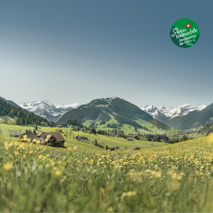Ferienregion Gstaad wird mit Swisstainable Destination Level III – Leading ausgezeichnet