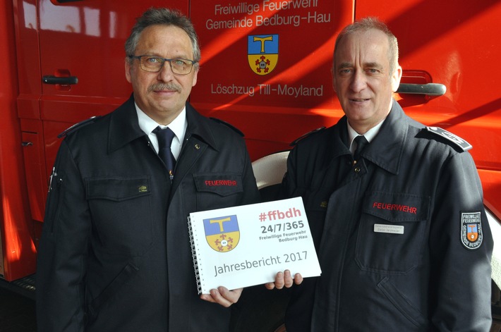 FW-KLE: Freiwillige Feuerwehr Bedburg-Hau stellt Bilanz 2017 vor: &quot;Mehr Einsätze bei gleichem Personal&quot;