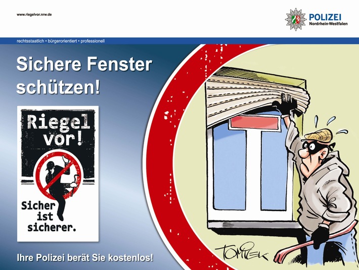 POL-D: Riegel vor! Keine Chance für Einbrecher

Dämmerungseinbrüche in Golzheim - Polizei sucht Zeugen 

Dienstag, 30. Oktober 2012, 18.55 bis 19.35 Uhr