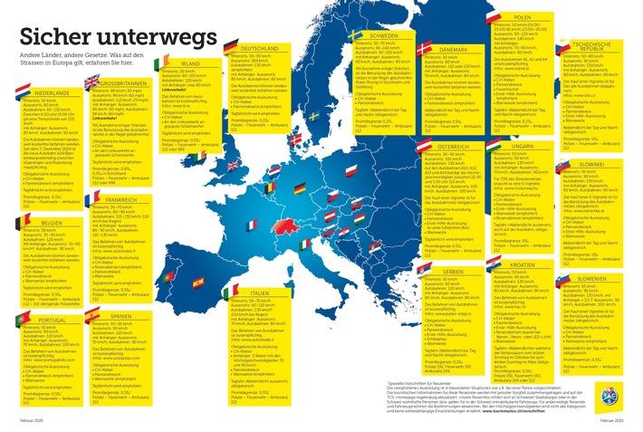 Mit dem Auto in die Ferien: Diese Regeln gelten - diese Ausrüstung ist Pflicht