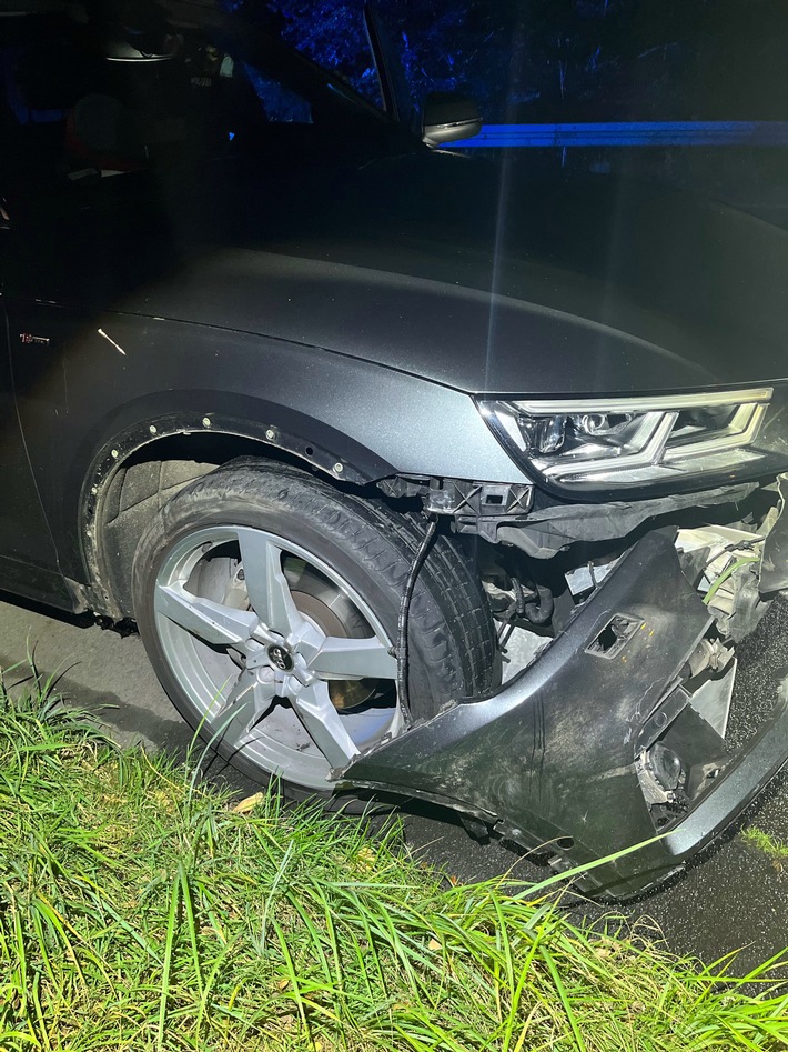 POL-GM: Nach Kollision mit Wildschweinen leicht verletzt