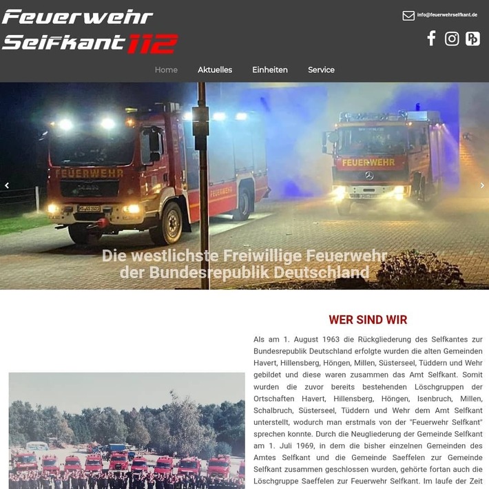 FW Selfkant: Neuer Webauftritt der Feuerwehr Selfkant