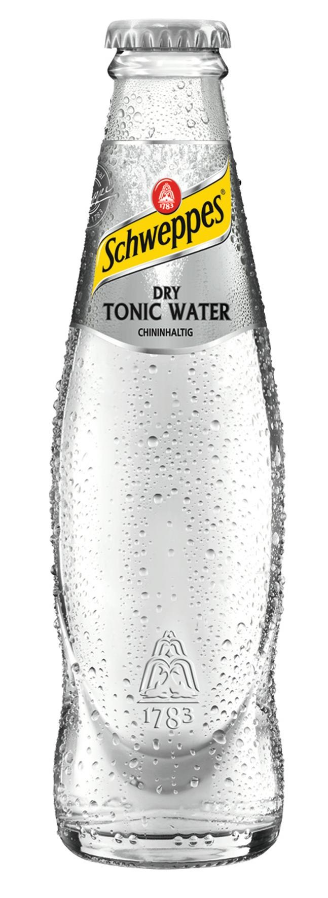 Das neue Schweppes Dry Tonic Water - Betont bitter. Erfrischend. Prickelnd.