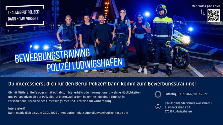 POL-PPRP: Bewerbungstraining in Ludwigshafen - Dein Start für eine Karriere bei der Polizei