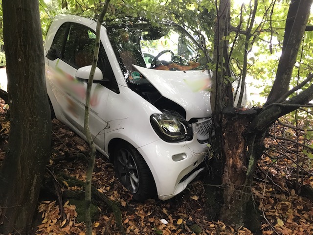 POL-PPWP: Unfall: Gegen Baum gefahren