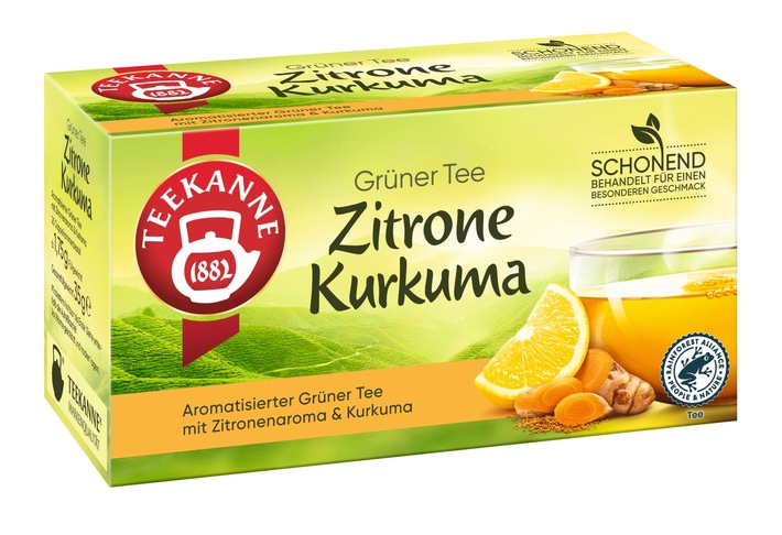 Pressemitteilung: Dreifach gut: TEEKANNE Grüner Tee Zitrone Kurkuma