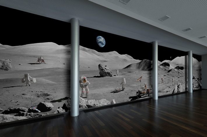 80 Quadratmeter großes Fotokunstwerk von Michael Najjar im OHB-Eventzentrum installiert 