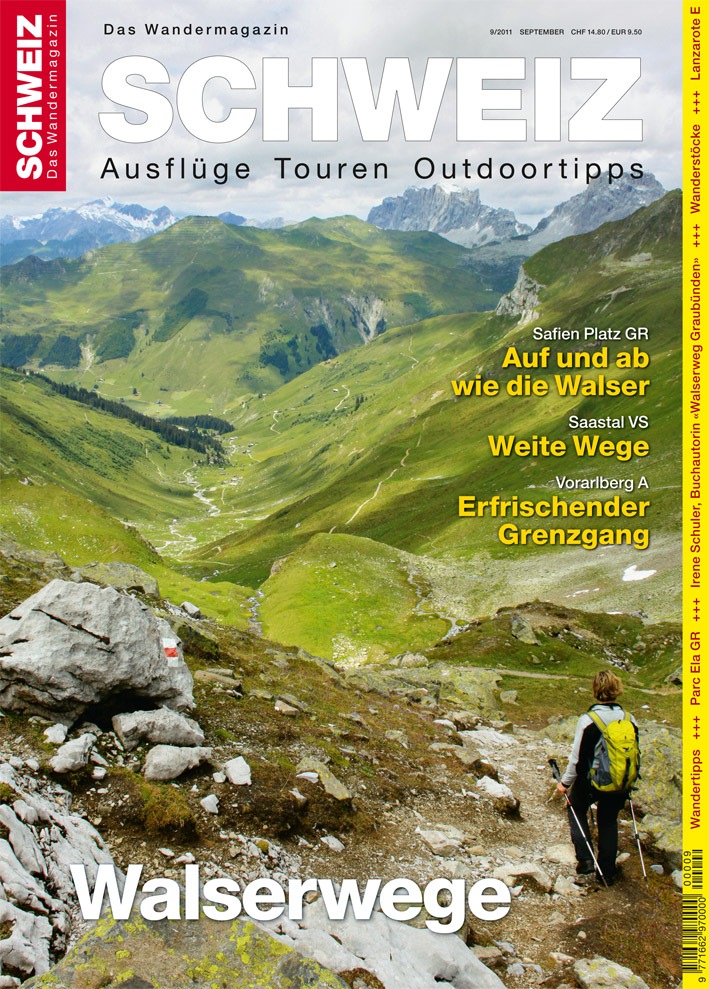 "Wandermagazin Schweiz" im September, 9_2011: Walserwege