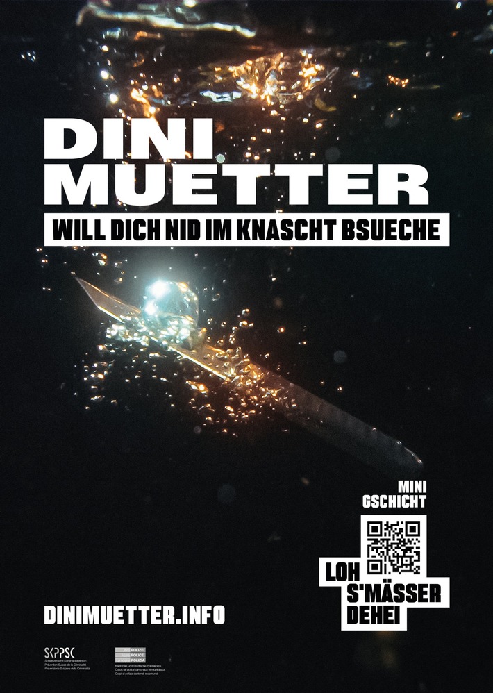 «Dini Muetter»: Kampagne gegen Messergewalt unter Jugendlichen und jungen Erwachsenen