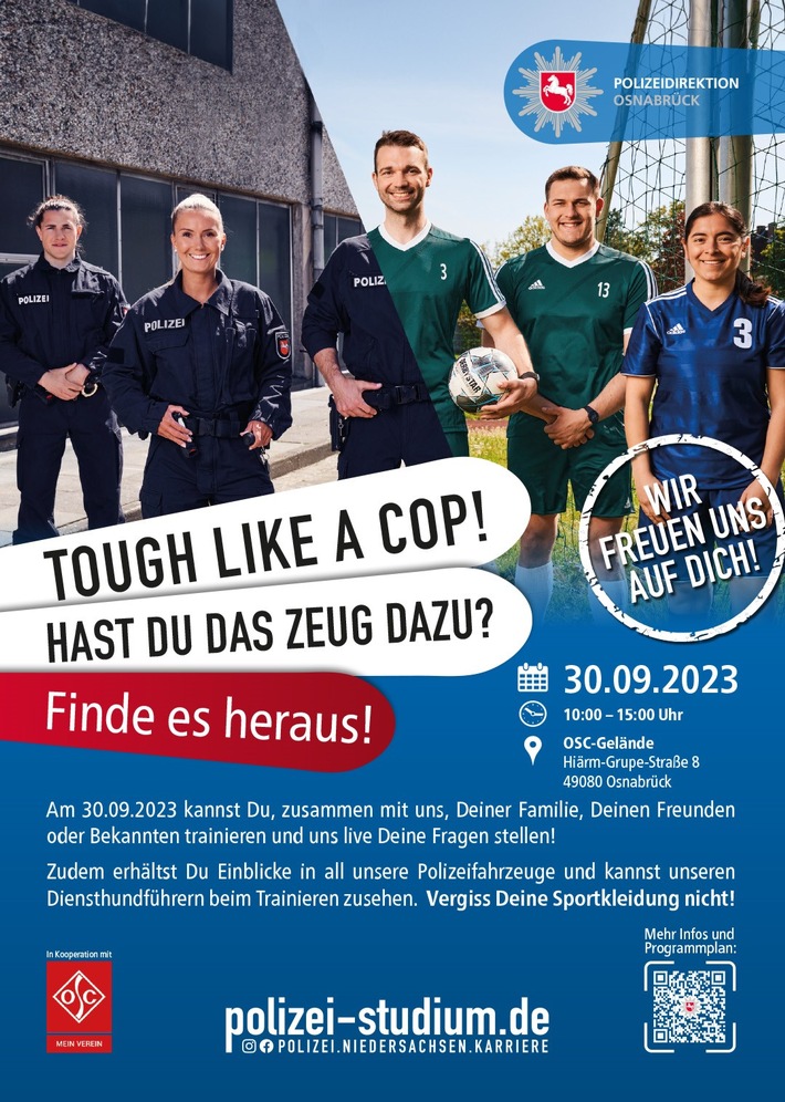 POL-OS: RECRUITING 2.0: &quot;Tough like a cop! Hast Du das Zeug dazu?&quot; startet erstmals in Niedersachsen