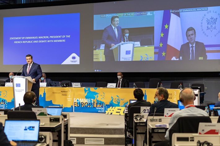 Emmanuel Macron an die europäischen Kommunal- und Regionalpolitiker: Sie sind das Herzstück der europäischen Demokratie