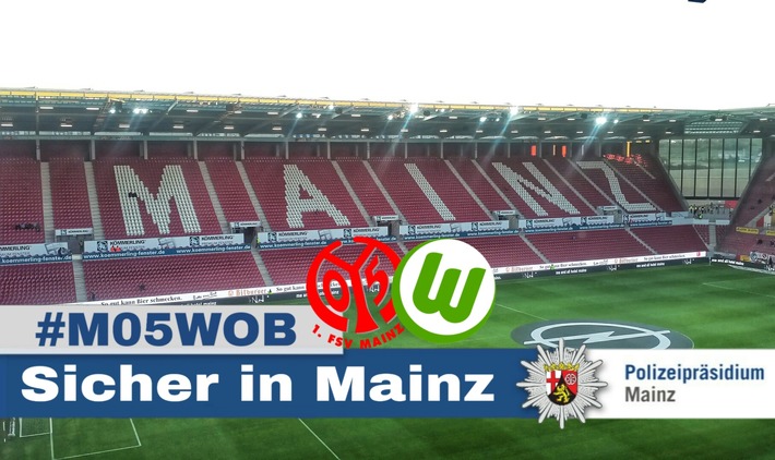 POL-PPMZ: Mainz - Bundesligaspiel Mainz gegen Wolfsburg endet mit Landfriedensbruch