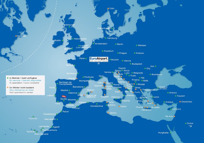 Winter flight schedule 2024/2025: an attractive range of destinations