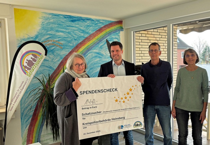 POL-HS: Spendengelder an Schatzsucher übergeben