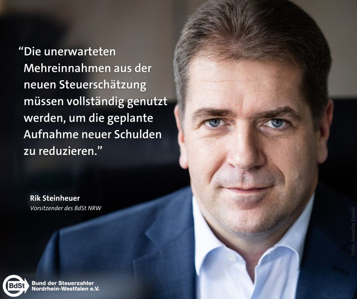 BdSt NRW fordert: Unerwartete Mehreinnahmen des Landes zum Schuldenabbau nutzen