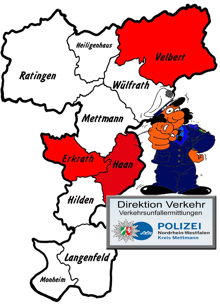 POL-ME: Verkehrsunfallfluchten aus dem Kreisgebiet - Velbert / Haan / Erkrath - 1808051