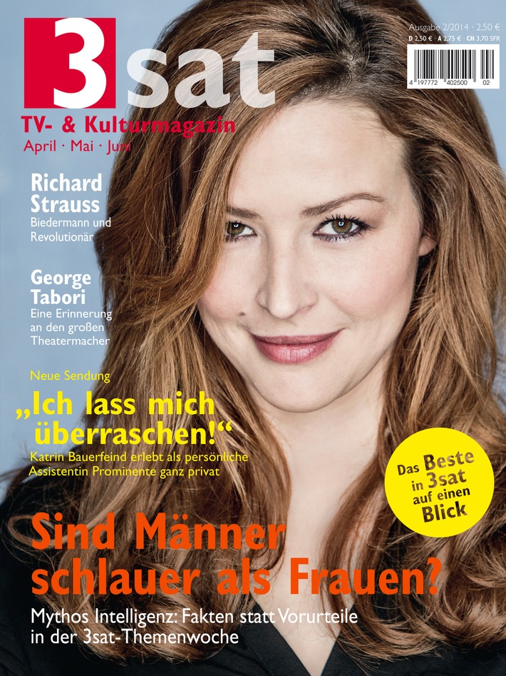 "Ich lass mich überraschen, der Zuschauer wird überrascht, und das finde ich im Fernsehen doch immer gut" / Die neue Ausgabe des "3sat TV- & Kulturmagazins" für April bis Juni ab 21. März im Handel (FOTO)