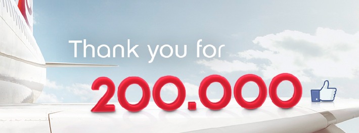 200.000 facebook Freunde - airberlin bedankt sich mit topbonus Meilen (BILD)