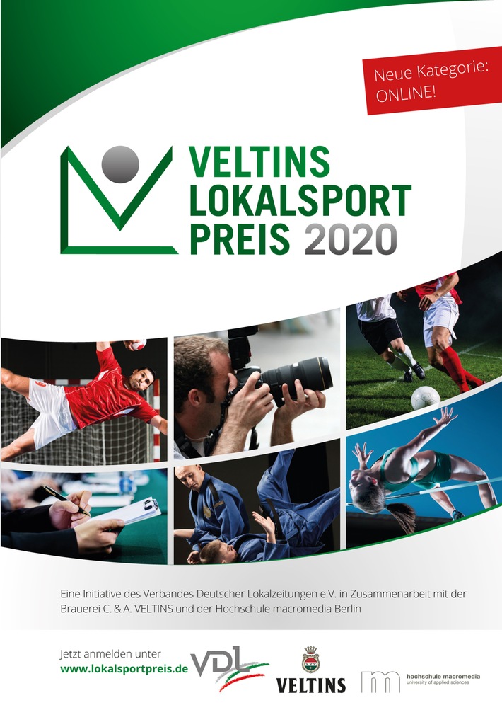 Veltins-Lokalsportpreis 2020: Bewerbungsphase für Beiträge in Wort, Bild oder Online läuft