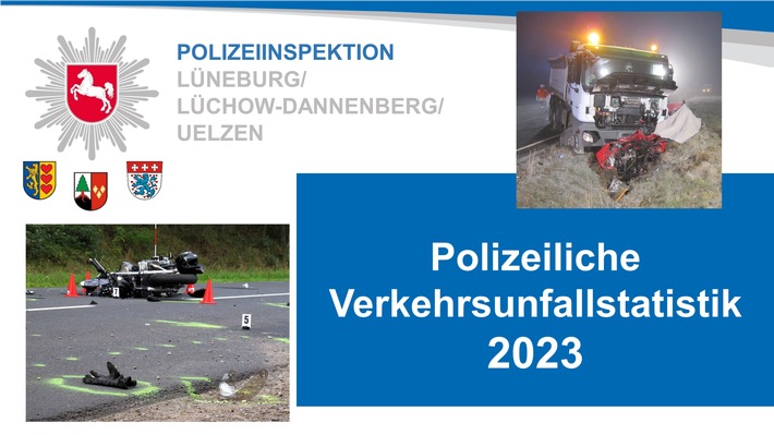 POL-LG: ++ VU-Statistik 2023 der PI Lüneburg/Lüchow-Dannenberg/Uelzen ++ Rückgang/Stagnation bei Verkehrstoten und schweren Unfällen ++ Problemfelder: VU mit motor. Zweirädern, Pedelecs und E-Scootern