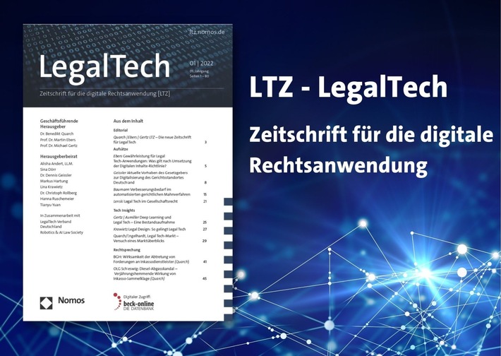 Nomos lanciert Fachzeitschrift LTZ – LegalTech
