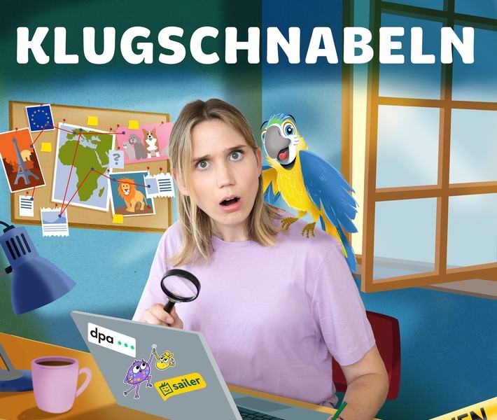 Cover des Podcasts "Klugschnabeln" aus dem Sailer Verlag. Die Deutsche Presse-Agentur unterstützt das Projekt mit ihrer Faktencheck-Expertise. / Weiterer Text über ots und www.presseportal.de/nr/8218 / Die Verwendung dieses Bildes für redaktionelle Zwecke ist unter Beachtung aller mitgeteilten Nutzungsbedingungen zulässig und dann auch honorarfrei. Veröffentlichung ausschließlich mit Bildrechte-Hinweis.