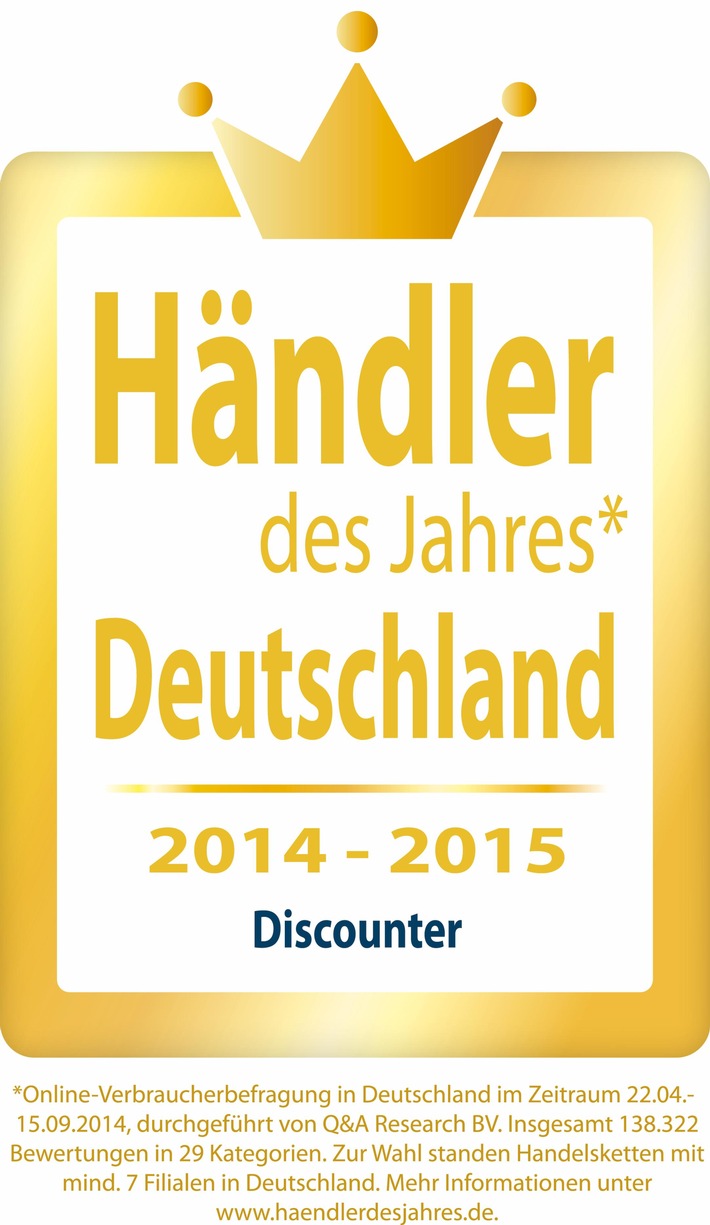 Lidl zum "Händler des Jahres" gekürt / Zum sechsten Mal in Folge wählen die Verbraucher das Einzelhandelsunternehmen zum besten Discounter in Deutschland (FOTO)