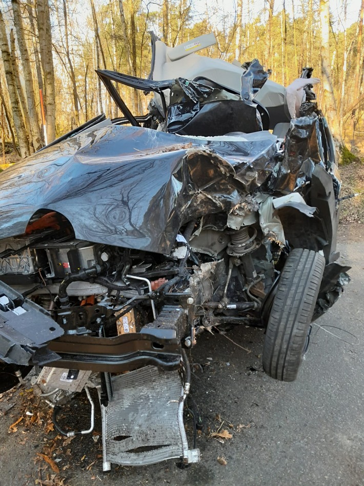 FW Lüchow-Dannenberg: PKW prallt gegen Baum - Unfall über Stunden unentdeckt - Fahrer verstirbt vor Eintreffen der Rettungskräfte