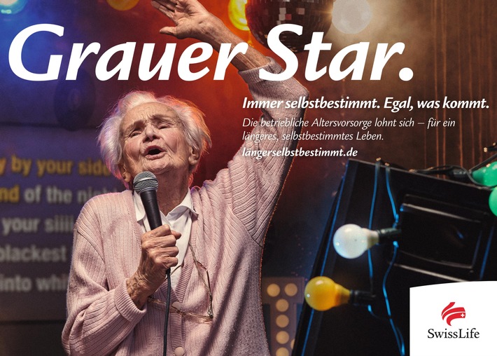 Mit &quot;Grauem Star&quot;: Swiss Life startet Werbekampagne mit jung gebliebenen älteren Menschen für ein längeres, selbstbestimmtes Leben