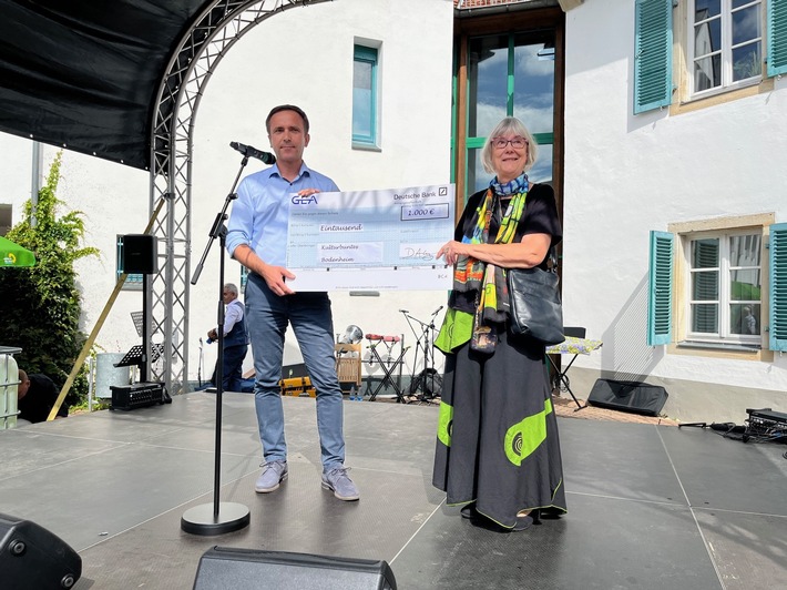 GEA unterstützt Kulturbuntes Bodenheim mit 1.000-Euro-Spende
