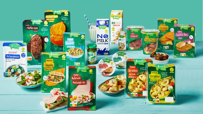 Vegane Eigenmarke "Vemondo" siegt bei den V-Label-Awards 2024 in den Kategorien "Eigenmarke", "Fleisch- und Fischalternativen" sowie "Milch- und Molkereialternativen" / Weiterer Text über ots und www.presseportal.de/nr/58227 / Die Verwendung dieses Bildes für redaktionelle Zwecke ist unter Beachtung aller mitgeteilten Nutzungsbedingungen zulässig und dann auch honorarfrei. Veröffentlichung ausschließlich mit Bildrechte-Hinweis.