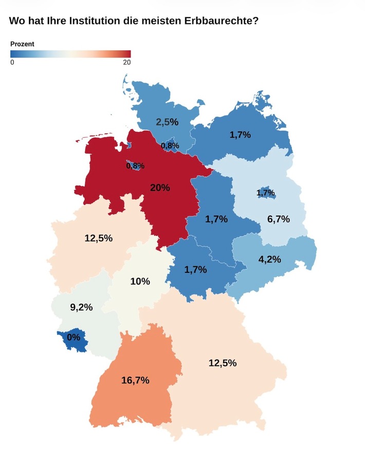Niedersachsen und Baden-Württemberg sind Hochburgen des Erbbaurechts