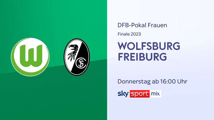 Folgt der neunte Streich der Wölfinnen? Das DFB-Pokalfinale der Frauen zwischen VfL Wolfsburg und dem SC Freiburg am Donnerstag live bei Sky und WOW