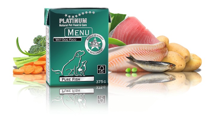 &quot;Pure Fish&quot;: Die hochwertige Hundenahrungs-Produktfamilie PLATINUM MENU ist um eine neue Fisch-Variante erweitert worden