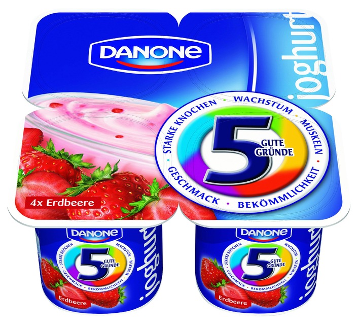 5:0 für den Joghurt - oder fünf gute Gründe für Ihre Gesundheit / Danone bringt ab Januar 2007 die Gesundheit unterstützende Wirkung von Joghurt für den Verbraucher auf den Punkt und die Packung