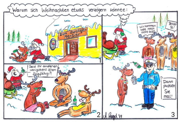 POL-PDNW: Polizeiautobahnstation Ruchheim - Weihnachtsprävention 2019: Berauschendes Weihnachtsfest vernünftig feiern