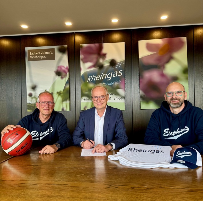 Rheingas wird Namenssponsor der Elephants Grevenbroich - Basketballteam der ersten Regionalliga West startet ab September 2026 als "Rheingas Elephants Grevenbroich"
