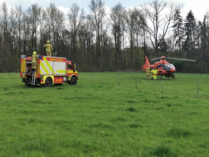 FW Ratingen: Ratingen, Landesicherung Ratingen Breitscheid, Essener Str., 15.04.22, 15:43 Uhr