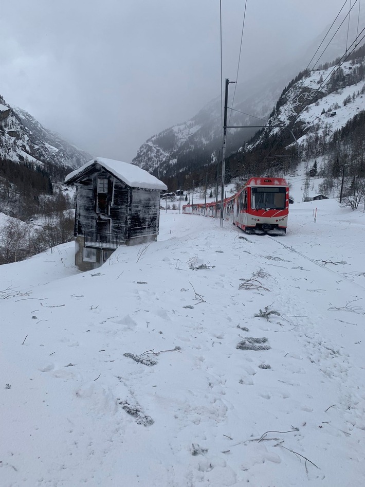 Bahnverkehr St.Niklaus-Täsch eingestellt