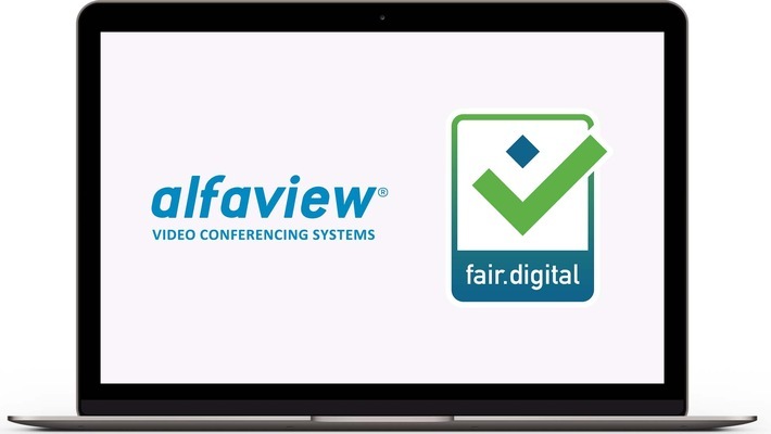 alfaview® wird mit Gütesiegel "fair.digital" ausgezeichnet / Weiterer Text über ots und www.presseportal.de/nr/142050 / Die Verwendung dieses Bildes ist für redaktionelle Zwecke unter Beachtung ggf. genannter Nutzungsbedingungen honorarfrei. Veröffentlichung bitte mit Bildrechte-Hinweis.