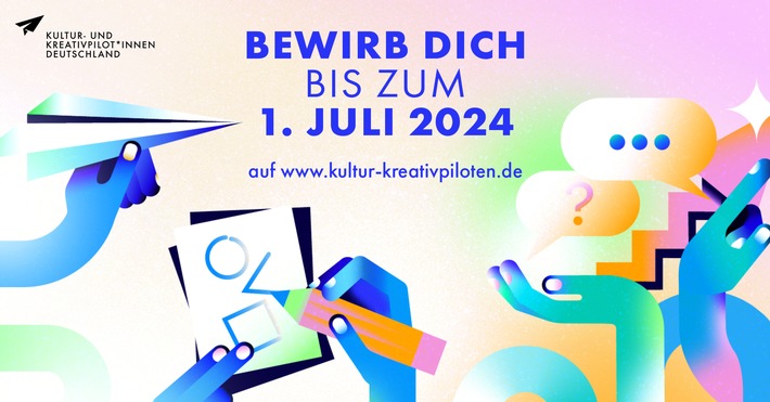 Kreative Unternehmer*innen aufgepasst - im Namen der Bundesregierung suchen wir die Kultur- und Kreativpilot*innen Deutschland 2024/25!